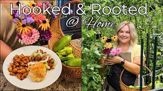 DIY Flower Arrangement & Cook with Me! Jalapeño Popper Chicken & Cucumber Tomato Salad. At Home 5