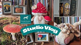🍄🍄‍🟫OCTOBER Studio Vlog #57 - OK, there's lots of mushrooms! Felted, crocheted and real! 🍄‍🟫🍄