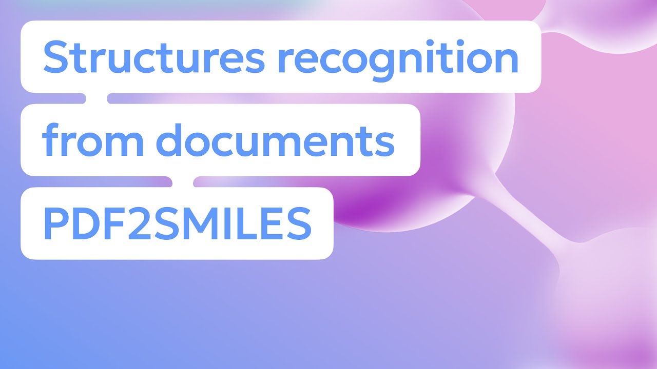 Structures recognition from documents PDF2SMILES