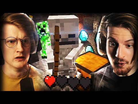 EXPLORING OUR FIRST CAVE! (oh boy) | MineCraft - Part 2