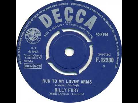 UK New Entry 1965 (232) Billy Fury - Run To My Lovin' Arms