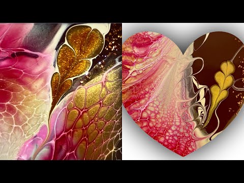 (78) Sheleeart Swipe Technique on Chocolate🤎ColourArte/Fluid Art/Abstract/Acrylic/フルイドアート/アクリルポーリング