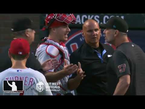 E98-9 - Torey Lovullo Ejected by Vic Carapazza After Strahm's HBP of Star Player Carroll, Rojas too