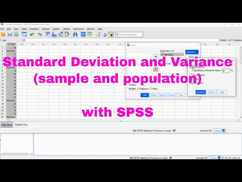 SPSS - Standardabweichung und Varianz (Stichprobe und Grundgesamtheit)