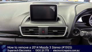How to remove a 2014 Mazda 3 Stereo (#1935)