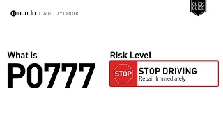 Meaning of OBD p0777