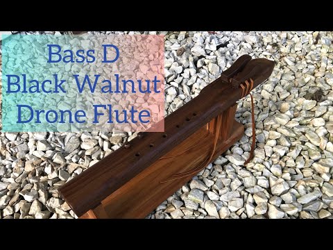 Bass D Black Walnut Drone Flute - Elemental Flutes