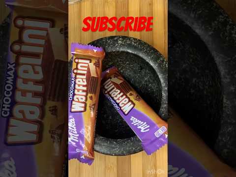 ASMR Waffelini Chocomax Milka crush in a mortar Satisfying Videos #asmr #satisfying #shorts