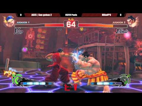 Top Tiers V - USFIV - Pools - ASES | Son Gohan 2 (Yun) vs Mike Nº9 (E. Honda)
