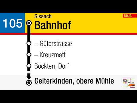 BLT Ansagen | 105 Sissach - Gelterkinden | BoJa Ansagen