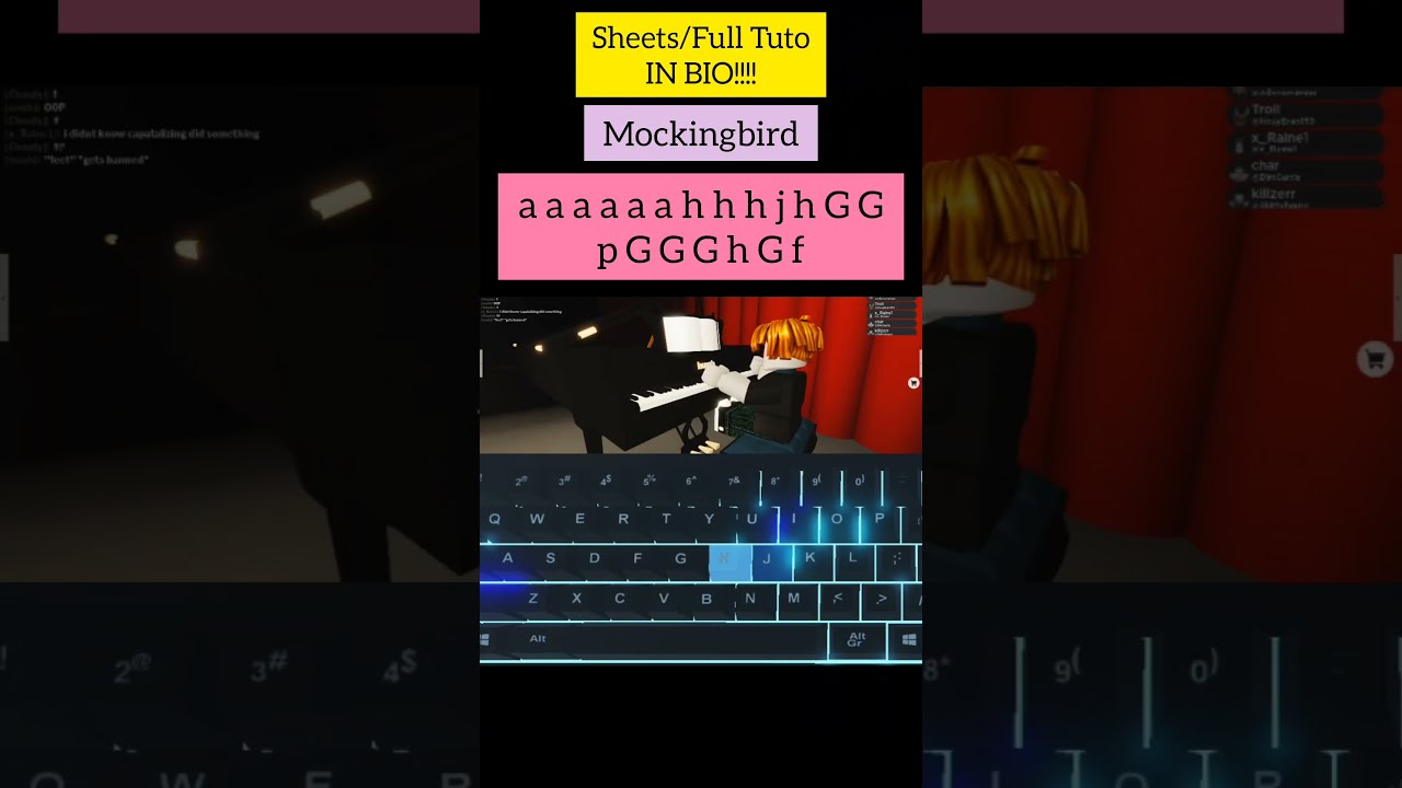 Mockingbird (Roblox/Virtual Piano Tuto)
