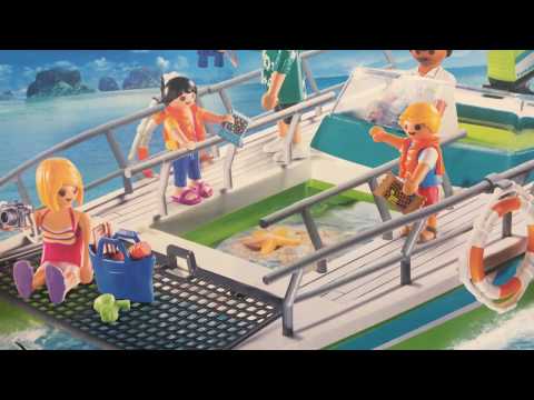 PLAYMOBIL 9233 - playmobil Schiff - PLAYMOBIL® 2er Set: 9233 Glasbodenboot mit Unterwassermotor