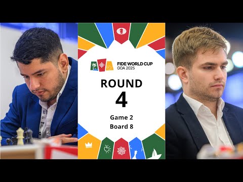 🇲🇽 Jose Martinez Alcantara  – Alexey Sarana 🇷🇸  | FIDE World Cup 2025 | Round 4 | Game 2 | Board 8