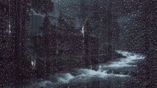 Heavy Rain Sounds on a Hidden Forest River | Deep Sleep, Relaxation & Stress Relief | 30 Minute