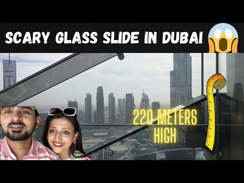 SCARIEST GLASS ride from  53rd floor 😱 with this Burj Khalifa View 🤩