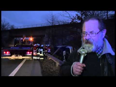 B1: Abflug in den Straßengraben