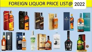 NEW MRP IMFL/OS/OSBI/Single Malt  foreign liquor price list IN West Bengal Oct- 2022 with pictures