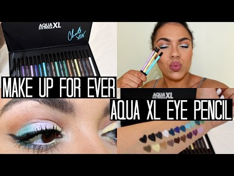 NEW Make Up For Ever Aqua XL Eye Pencil Swatches & Wear Test | samantha Video
