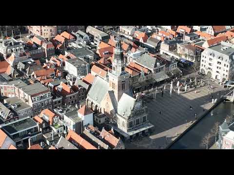 Flying Above Alkmaar: A Breathtaking Aerial Tour of the City Center