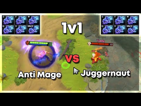 Anti Mage vs Juggernaut with 6x Moonshards
