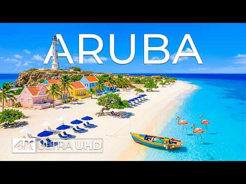 Aruba 4K Drone Footage | Flamingo Beach, Luxury Resorts, Golden Calm & Turquoise Waters