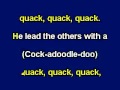 Six Little Ducks, Karaoke video with lyrics, Instrumental version