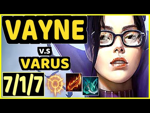 NUCLEAR (VAYNE) vs VARUS - 7/1/7 KDA BOTTOM ADC CHALLENGER GAMEPLAY - KR