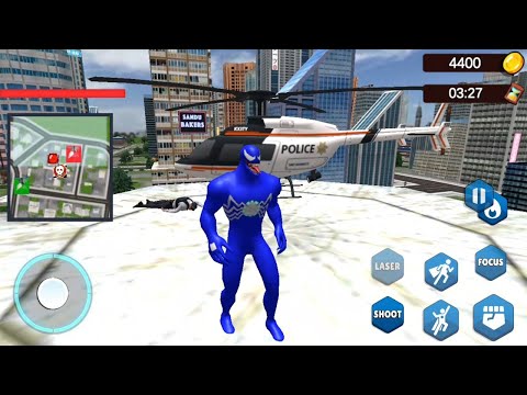 Venom Spider City Rescue | Green Venom Spider Simulator - Android GamePlay