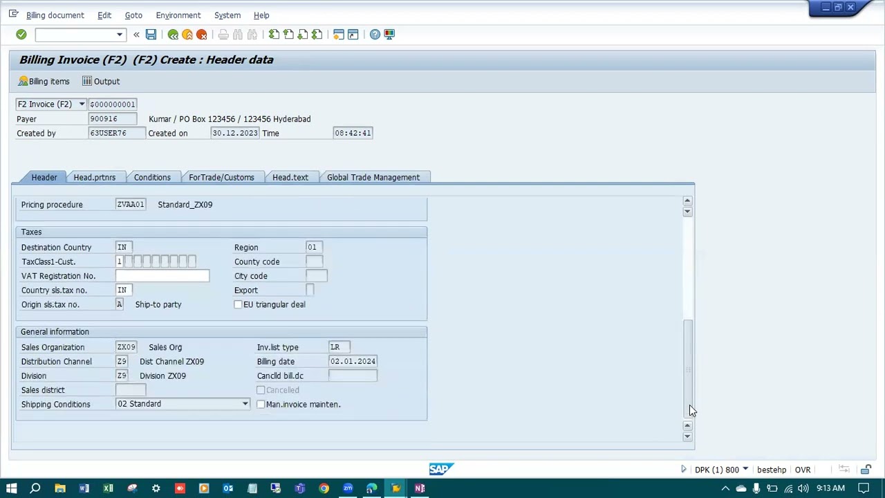 SAP SD || Billing Types & Controlling || #VOFA