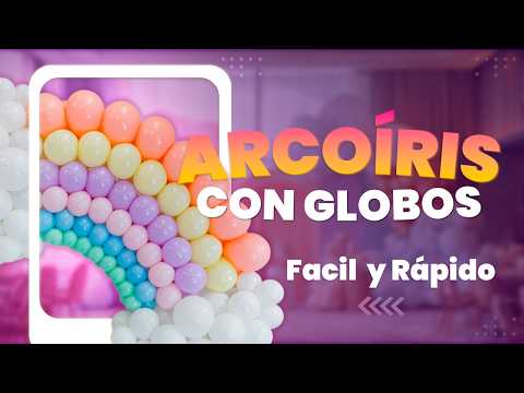 How to Make a Balloon Rainbow Step by Step 🎈🌈 | Secret Technique with Paper Clips and Wall Anchors