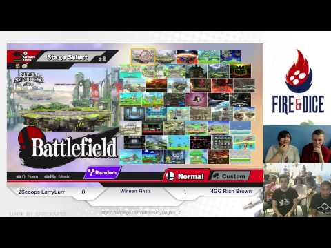 Smash or Die Young #2 - 2Scoops LarryLurr (Fox) vs 4GG Rich Brown (Olimar, Luigi) - Smash Wii U WF