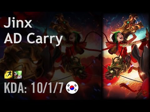 Jinx AD Carry vs Ezreal - Stitch - KR Challenger Path 6.2