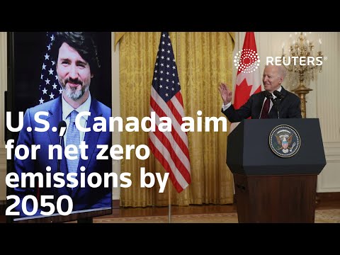 美國和加拿大的目標是到2050年實現淨零排放。 (U.S., Canada aim for net zero emissions by 2050)