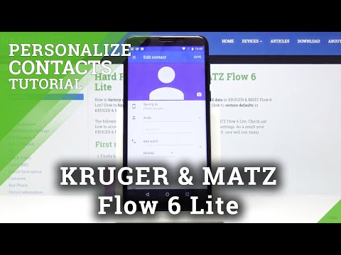 How to Add Photo to Contact in Kruger & Matz Flow 6 Lite - Personalize Contacts