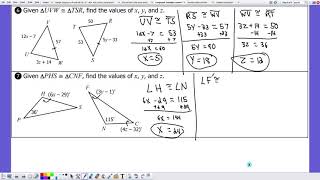 Triangle Congruence Problems with Algebra