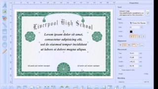How to create and print High School Diploma