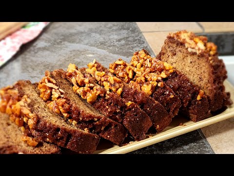 Sticky walnut Upside down Banana Bread // Banana Bread /Simply the Best Step by Step ❤️