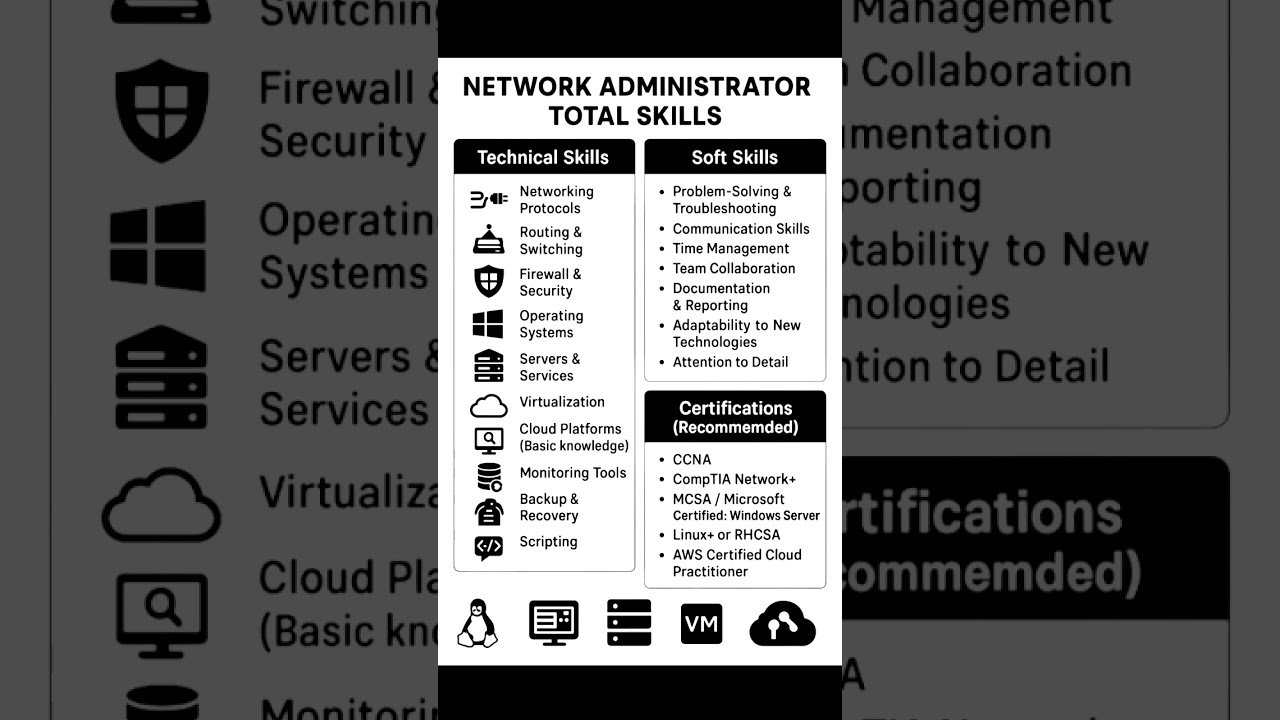Top Skills Every Network Administrator Must Have in 2025 | Technical + Soft Skills + Certifications