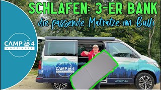Schlafen mit 4 Personen im VW California: Visko Matratze für 3er Bank