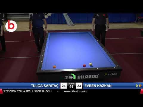 TULGA SARITAÇ & EVREN KAZKAN Bilardo Maçı - 2019 TÜRKİYE KUPASI 2.ETAP ERKEKLER-3.ÖN ELEME