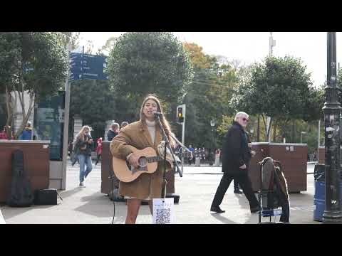 Emmeline Gracie another amazing  performance on Grafton Street Dublin