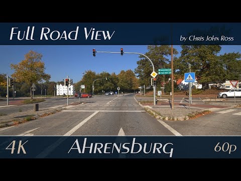 Ahrensburg, Kreis Stormarn, Germany: Ostring, Lübecker Straße - 4K (UHD/2160p/60p) Video