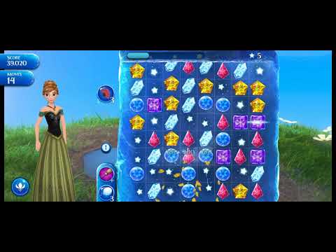 Frozen Free Fall Anna stars in Bejeweled mode 2