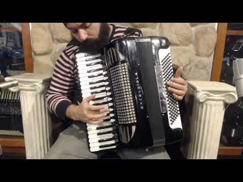5823 - Black Excelsior Excelsiola 720 Piano Accordion LMMH 41 120 $2499
