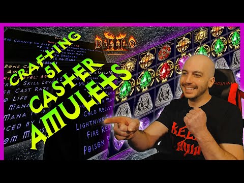 Diablo 2 Resurrected - Crafting 51 Caster Amulets, Actually Good Luck!?!?