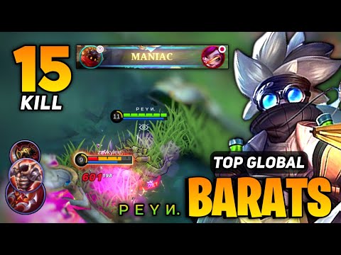 MANIAC! Barats Hyper Gameplay [ Top Global Barats Best Build ] By ᴘ ᴇ ʏ и. - Mobile Legends