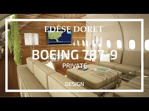 Private Boeing 787-9 Dreamliner 'Living Wall' designed by Edése Doret