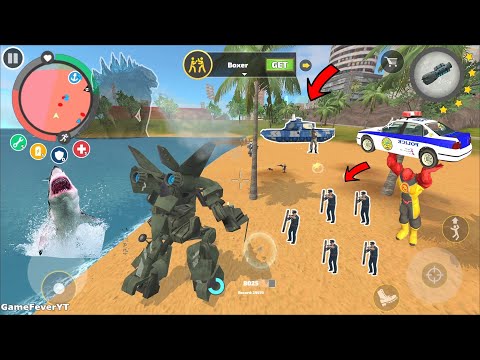 Rope Hero: Vice Town (Transformer Jet Airplane Fight Water Monsters Robot) - Android Gameplay HD