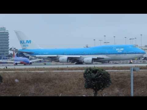 KLM Asia Boeing 747-400 [PH-BFP] takeoff from LAX
