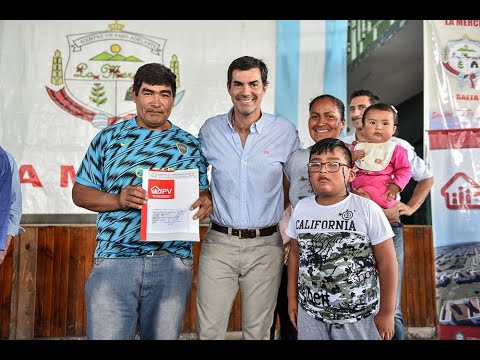 Nueva urbanización en La Merced: 90 familias recibieron el documento de propiedad de sus terrenos